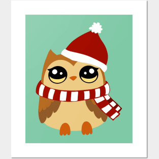 Christmas Owl Posters and Art